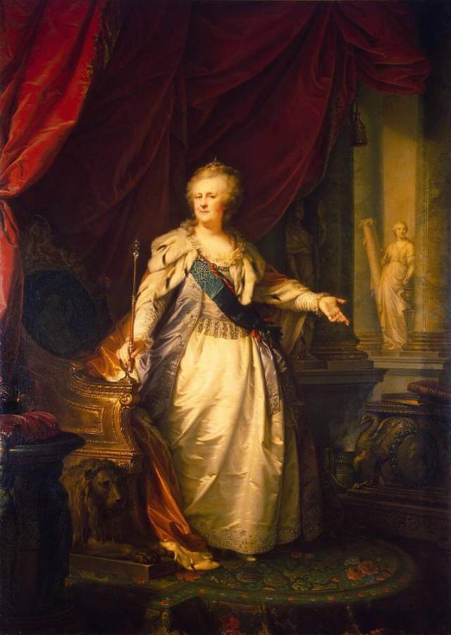 Johann Baptist Lampi, Portret Katarzyny II (1793), Ermitaż. Od II rozbioru jej imieniem – „Jej Imperatorskiej Mości” – otwierano wpisy grodu kijowskiego w Żytomierzu. Domena publiczna, Wikimedia Commons.